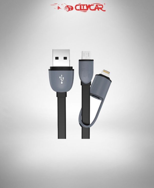 2 in 1 IPhone and Android Micro USB charger cable
