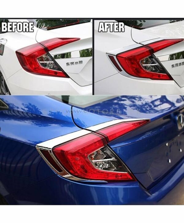 Honda Civic Back Light Chrome set 2016-2019