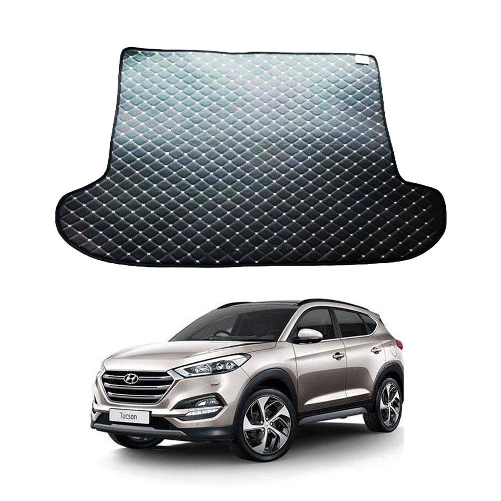 Hyundai Tucson 7D Trunk Mat Mix Thread - Model 2020-2021 | Trunk Boot Liner | Cargo Mat Floor Tray | Trunk Protection Mat | Trunk Tray Cover Pad