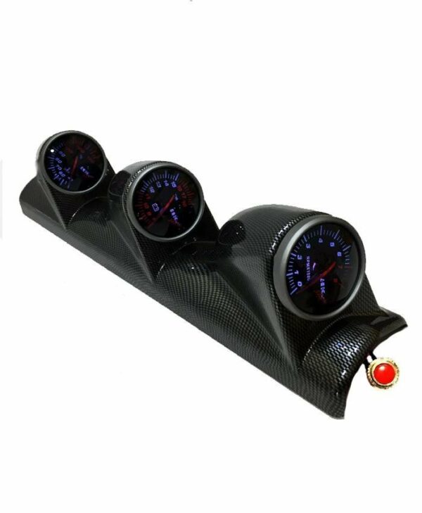 Carbon Fiber Guage Pillar 3 in 1