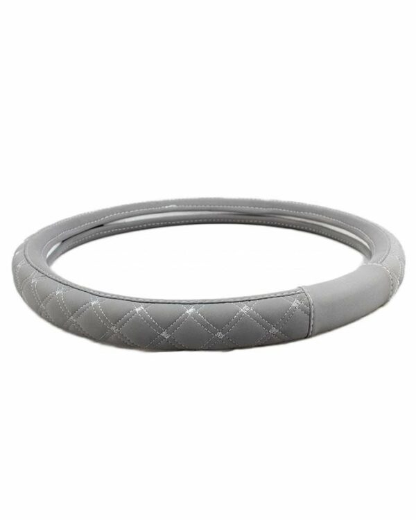 Grey X Embroidered Steering Cover