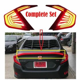 Honda Civic BackLights Red with Complete LED Spoiler - Model 2016-2019