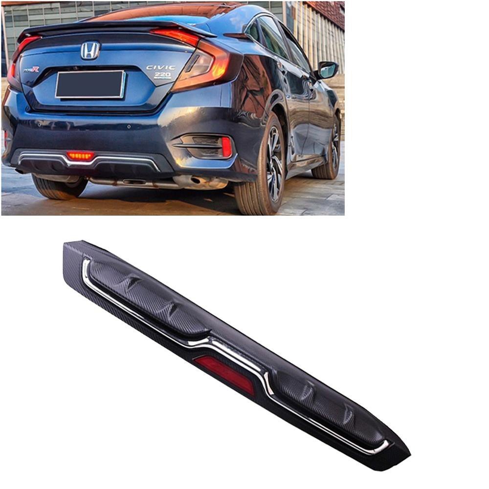 Honda Civic Bumper Diffuser Single Exhaust with LED – Model 2016-2019