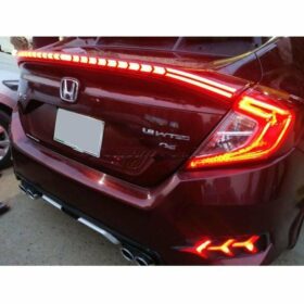 Honda Civic Cobra Style Running LED Spoiler - Model 2016-2019