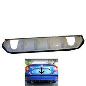 Honda Civic White Dual Exhaust Diffuser- Model 2016-2019