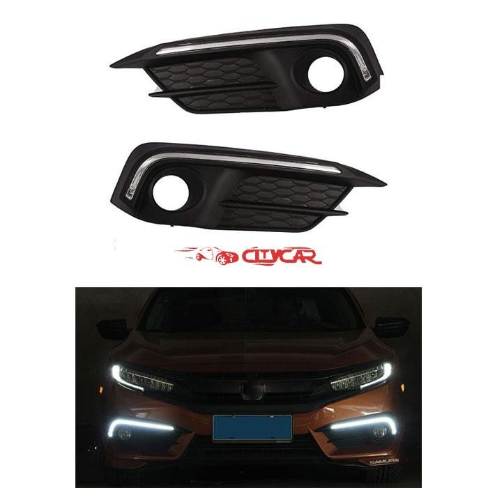 Honda Civic X DRL Fog Lamps Cover - Model 2016-2018