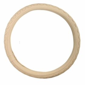 New Leather Strips Steering Cover - Beige