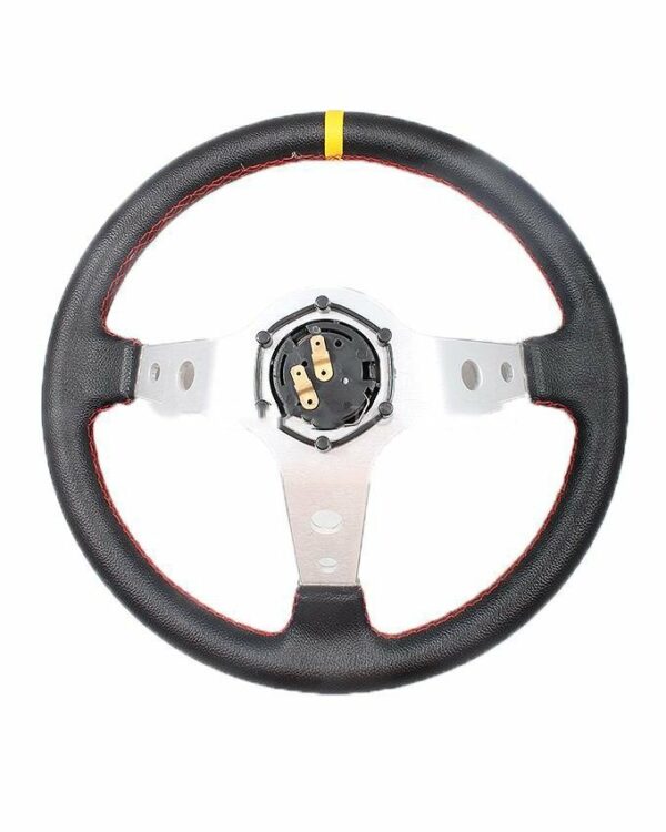 OMP Steering Wheel Black Silver