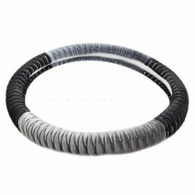 Velvet Steering Cover - Black and Grey