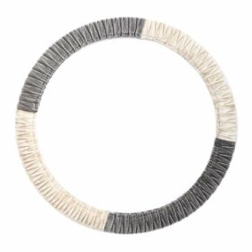 Velvet Steering Cover - Grey and Gold