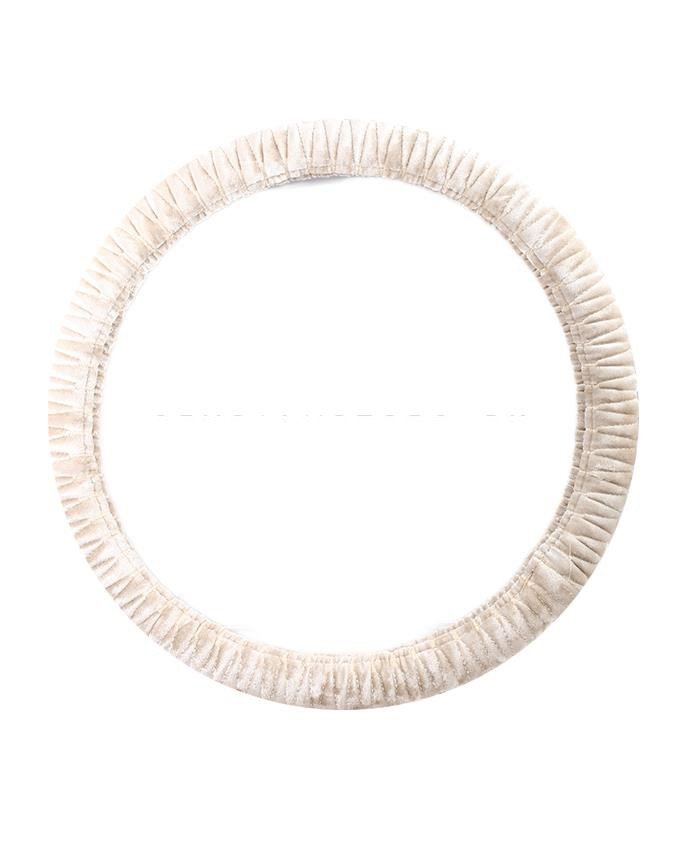 White Fur Steering Cover