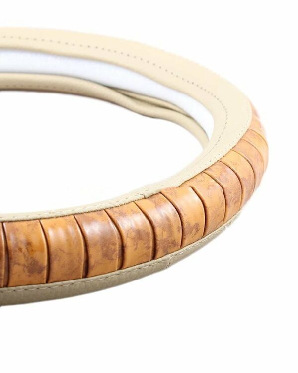 Wooden Beige Steering Cover