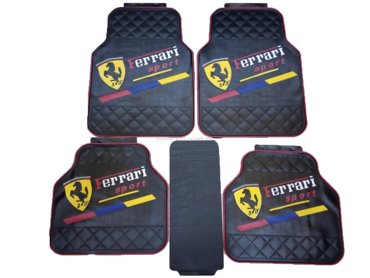 Universal Ferrari PVC Floor Mat | Rubber Floor Mats | Car Mats | Vehicle Mats | Foot Mat For Car